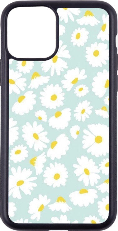 pastel blue daisy print case