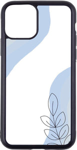 blue minimalist leaves case