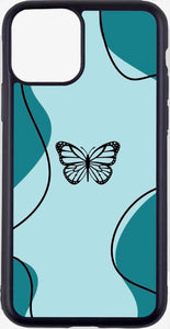 abstract turquoise butterfly case