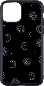 black sun and moon print case