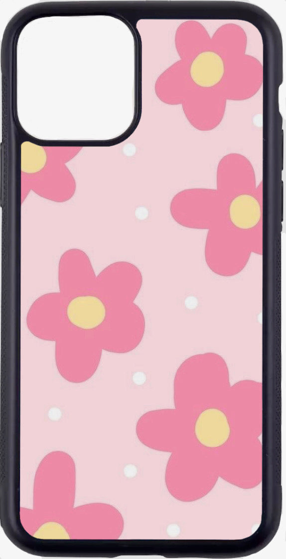 pink flowers and dots case