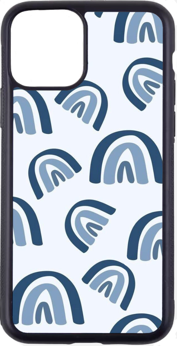 blue rainbow print case