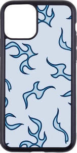 light blue flame print case