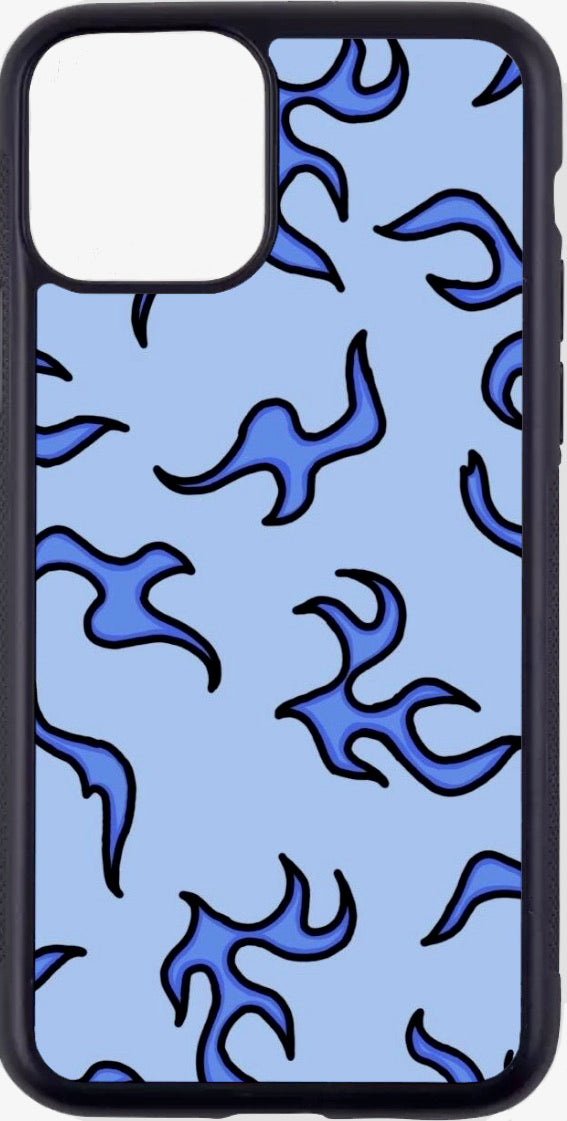 cerulean flame print case