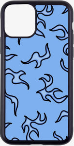 dark blue flame print case