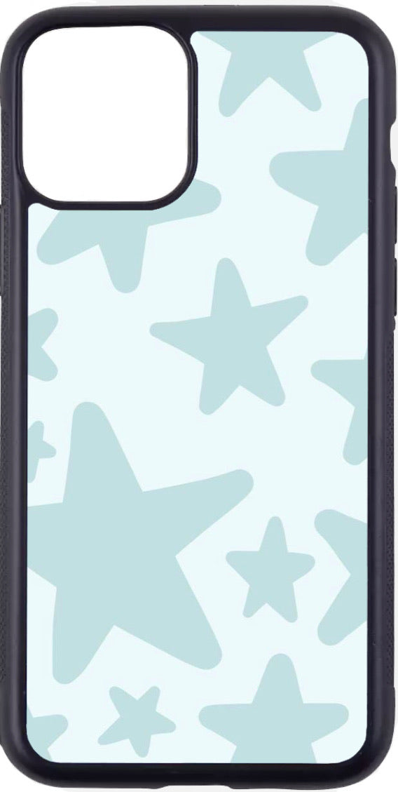 mint green star print case