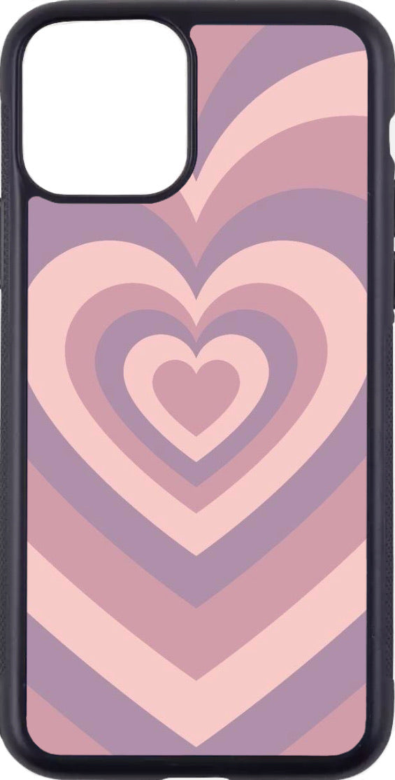 pink/purple layered hearts case