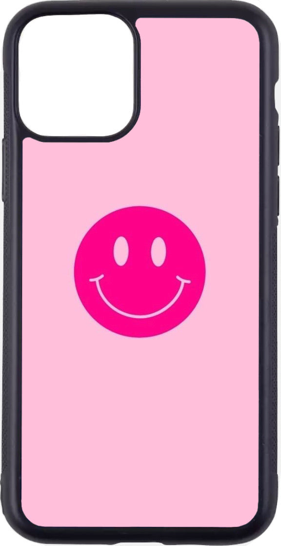 pink smiley face case Cases By Chloe