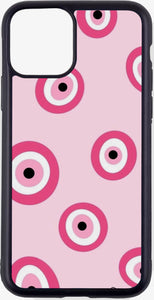 pink evil eye print case