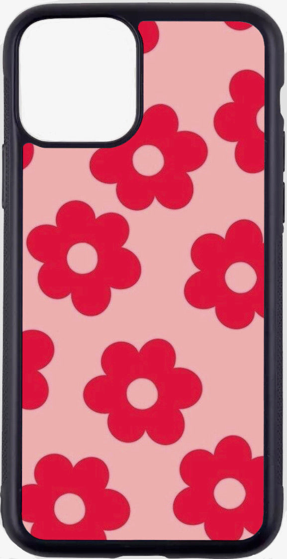 red flower print case