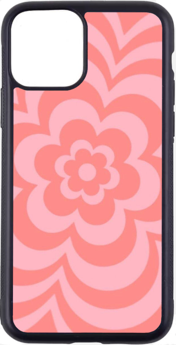 coral layered flowers case