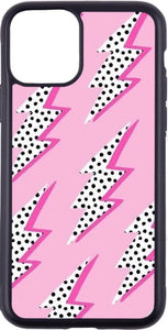 pink polka dot lightning bolt case