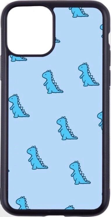 light blue dino print case