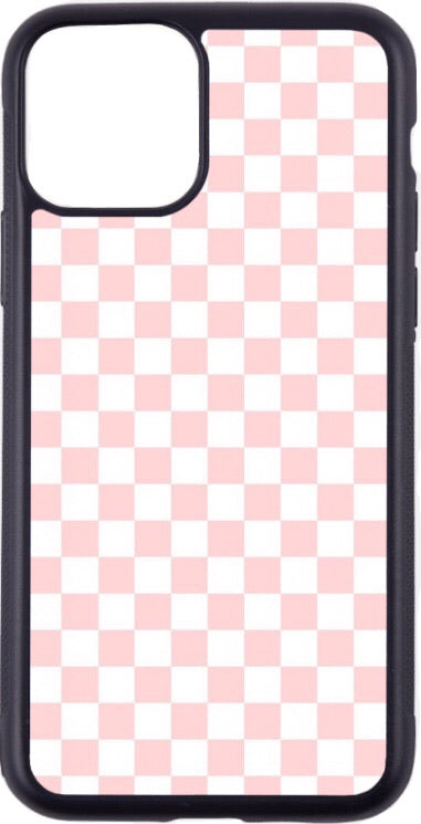 pink checkerboard case