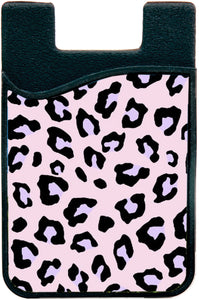 lilac leopard print phone wallet