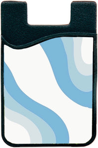 blue wavy phone wallet