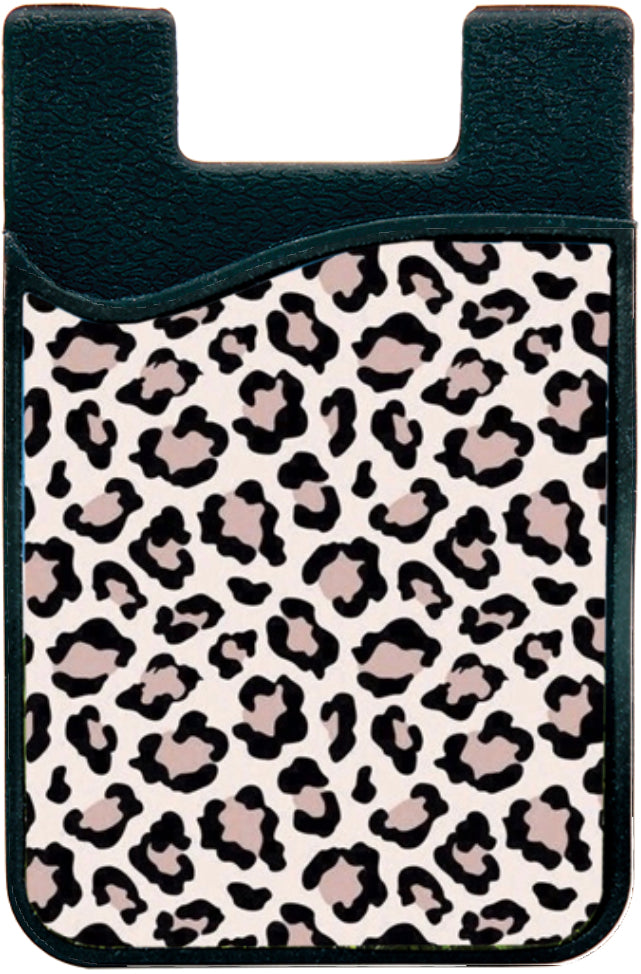 dusty pink leopard print phone wallet