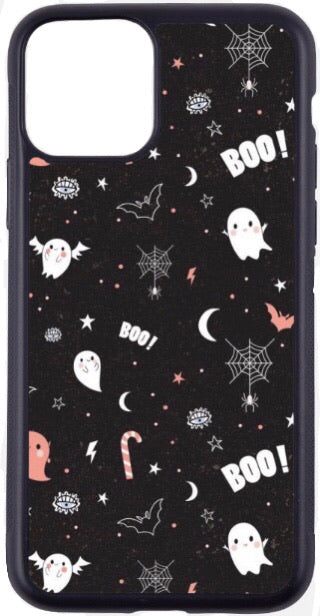 black “BOO!” print case