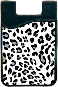 black/grey leopard print phone wallet