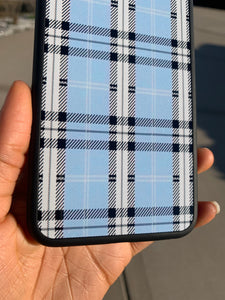 blue tartan case