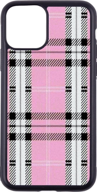 pink tartan case