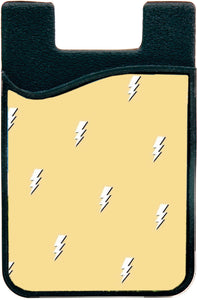 yellow lightning bolt print phone wallet