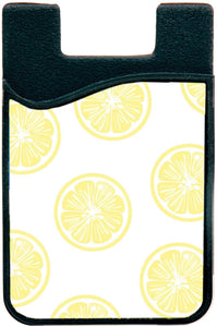 lemon print phone wallet