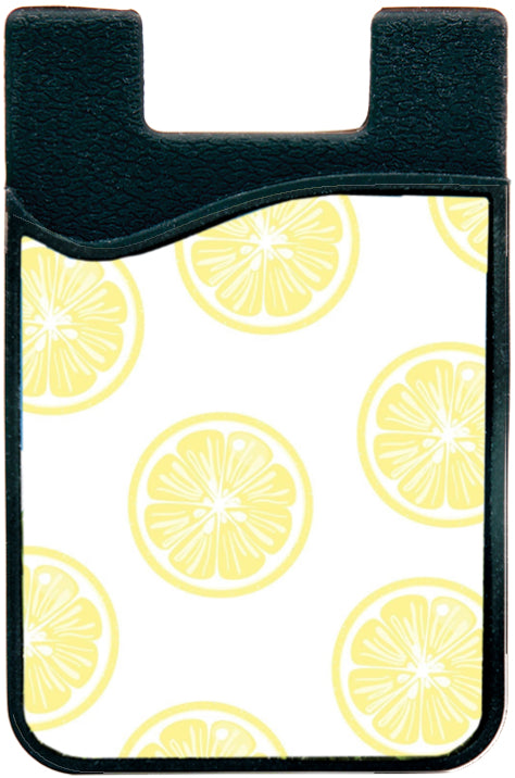 lemon print phone wallet