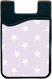 lilac purple star print phone wallet