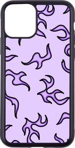 purple flame print case