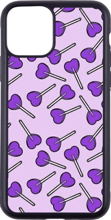 purple lollipop print case