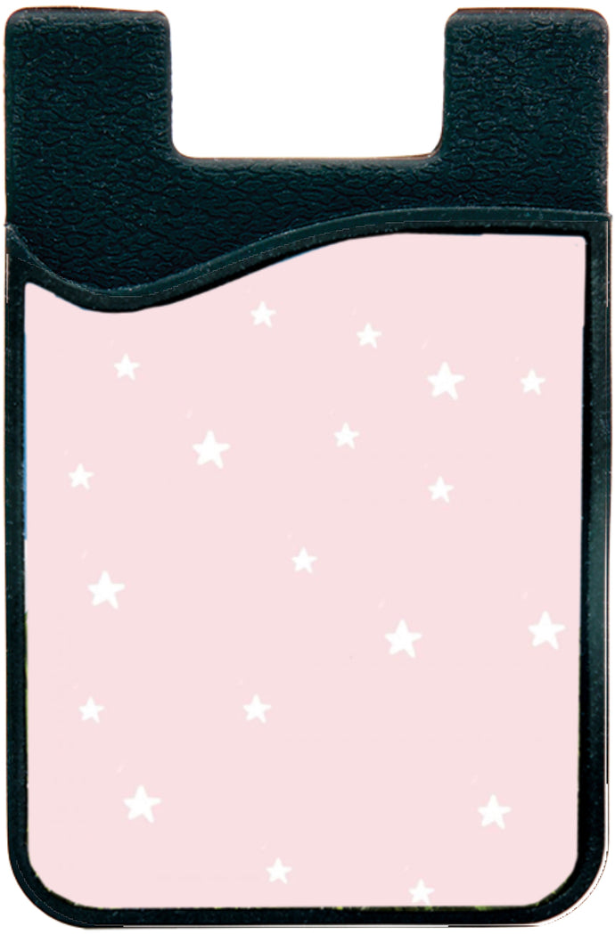 pink star print phone wallet